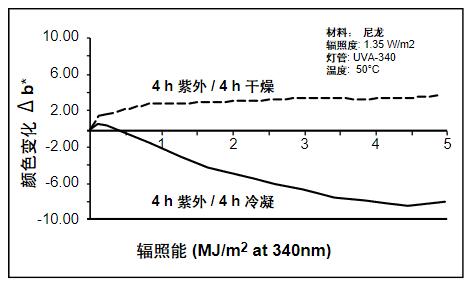 因為潮濕的影響，顯示了不同的老化類型。